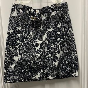 Black and White A-Line Skirt